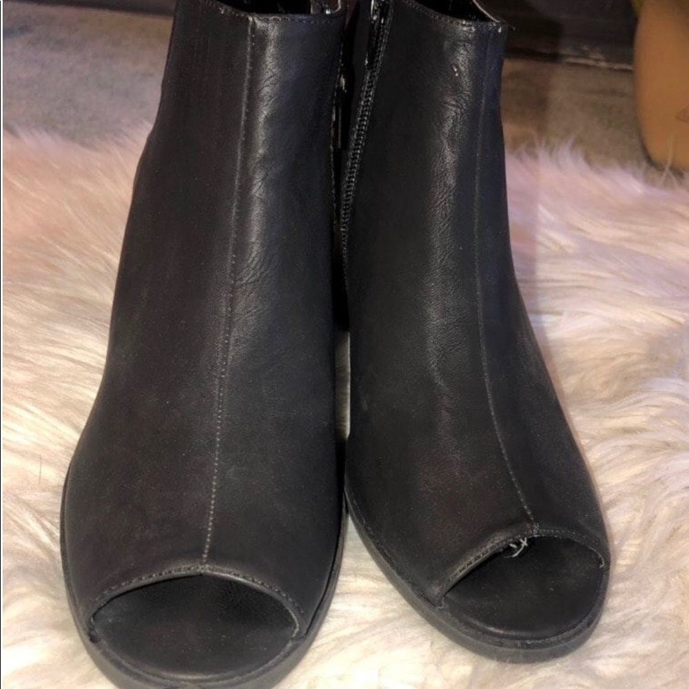 Open toe booties